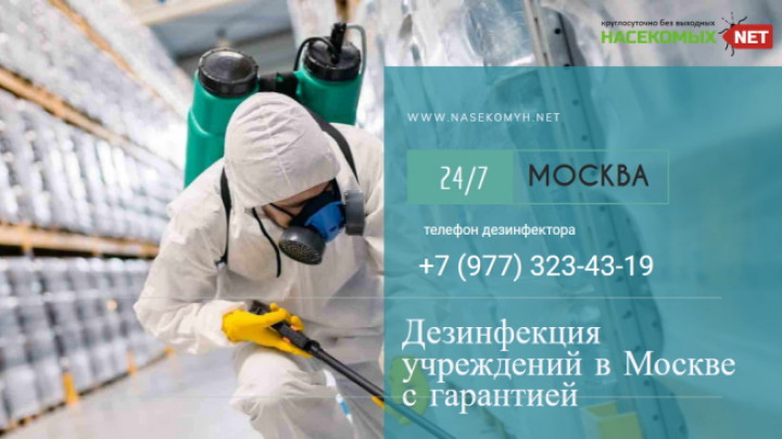 Дезинфекция учреждений в Москве с гарантией