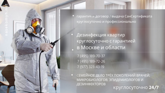услуги дезинфекция квартир