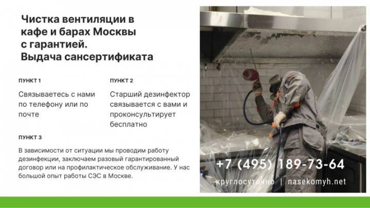 чистка вентиляции в кафе